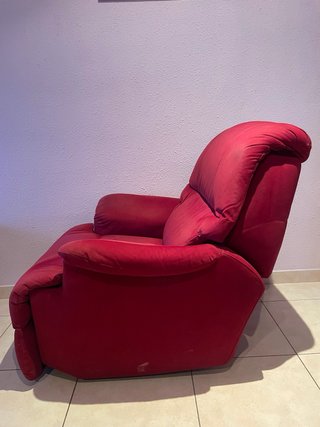 Sillón relax reclinable manual rojo