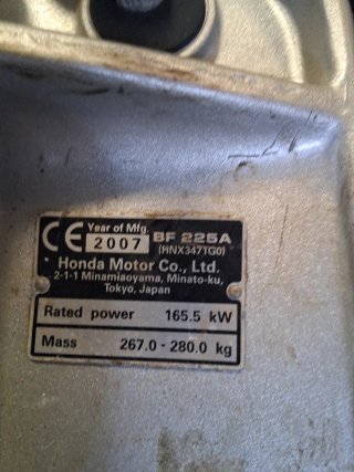 Honda BF225 Despiece Motor Marino