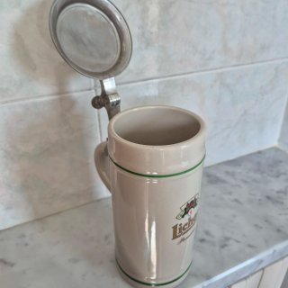 Boccale birra Licher ceramica con coperchio
