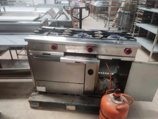 COCINA INDUSTRIAL 3 FOGONES + HORNO MIRA MI PERFIL