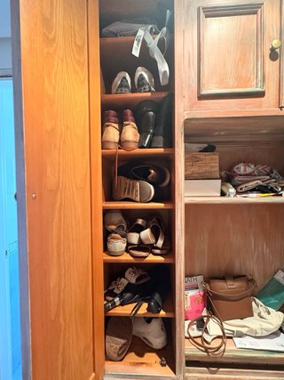 Mueble de entrada madera y ratán URGENTE RECOGIDA