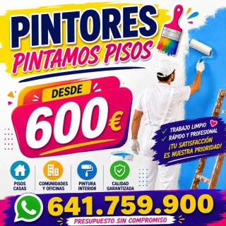 Pintores profesionales: pintamos pisos