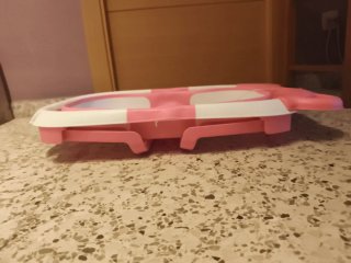 Bañera para bebé plegable rosa