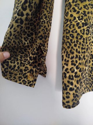 Camisa vintage estampado leopardo
