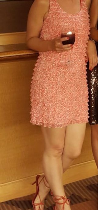 Vestido Zara volantes estampado S