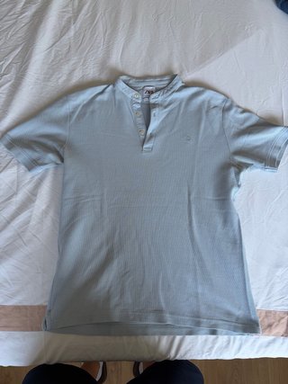 Polo Zara Talla M Azul, negro y blanco