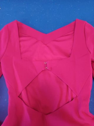 Vestido rosa escotado espalda