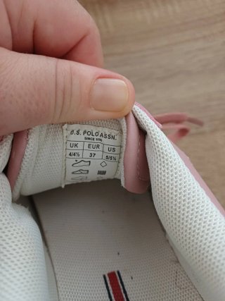 Zapatillas U.S. Polo Talla 37 Rosa y Plata