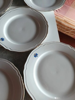 Lote 7 Platos Llanos Royal Kent Porcelana fina