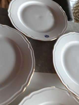 Lote 7 Platos Llanos Royal Kent Porcelana fina
