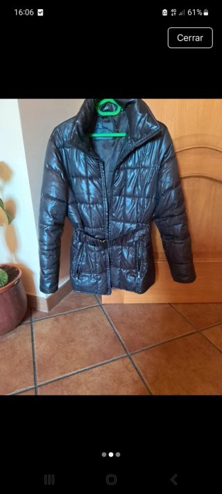 Chaqueta de plumas negra mujer