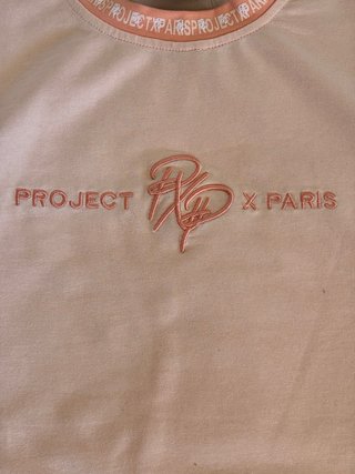 T-shirt con logo ricamato Project X Paris - Pesca