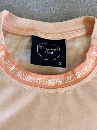 T-shirt con logo ricamato Project X Paris - Pesca