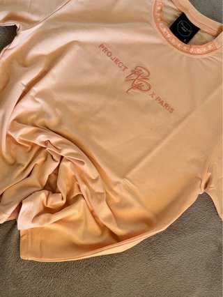 T-shirt con logo ricamato Project X Paris - Pesca