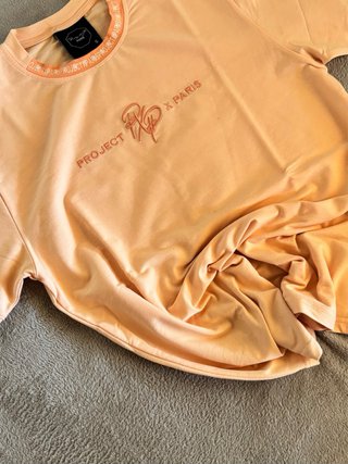 T-shirt con logo ricamato Project X Paris - Pesca