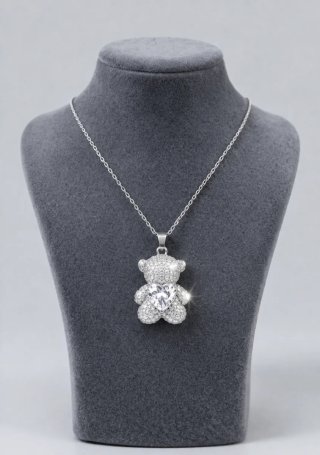 Colgante Oso Corazón Brillante