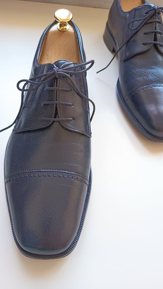 Scarpe Frau Derby Pelle N.40 Nere
