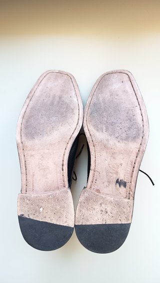 Scarpe Frau Derby Pelle N.40 Nere