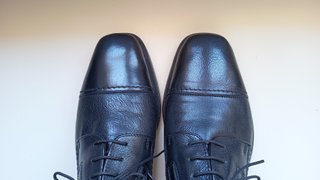 Scarpe Frau Derby Pelle N.40 Nere