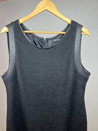 Vestido Negro Saks Woman Mini Cuello Redondo