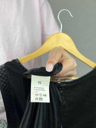 Vestido Negro Saks Woman Mini Cuello Redondo
