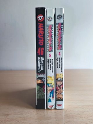 Lote 3 mangas Naruto y Boruto en inglés
