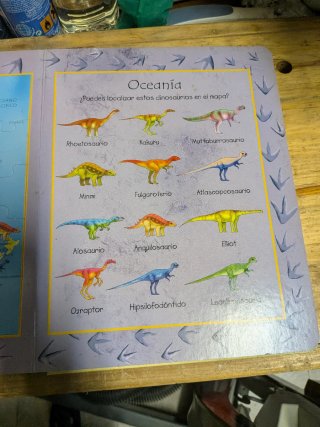 Dinosaurios del mundo libro puzzle