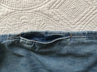 Vestido vaquero manga corta con bolsillos