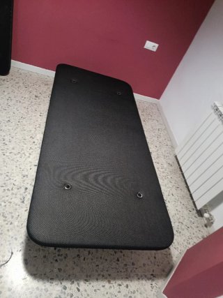 Base tapizada somier negra 90x200