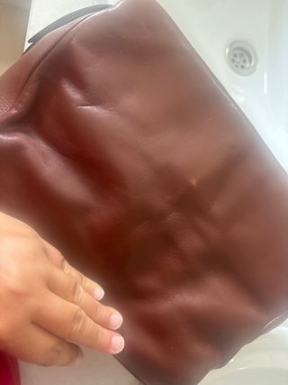 Bolso vintage de piel marrón