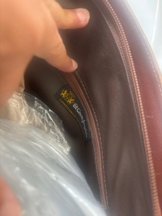 Bolso vintage de piel marrón