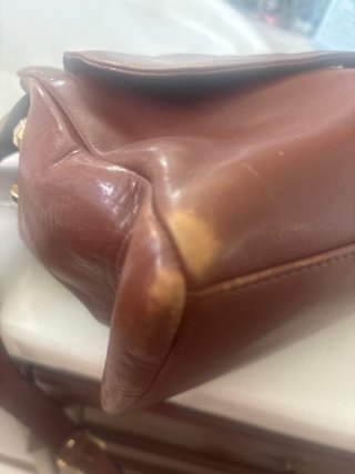 Bolso vintage de piel marrón