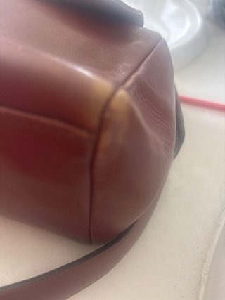 Bolso vintage de piel marrón