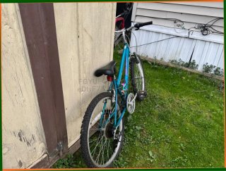 Bicicleta Azul y Blanca