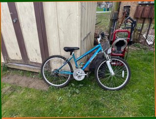 Bicicleta Azul y Blanca
