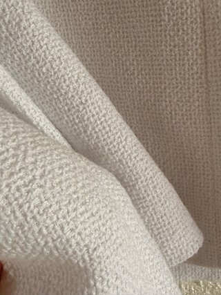 Chaqueta Zara tipo Chanel Blanca