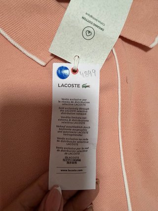 Polo Lacoste Talla M Naranja original