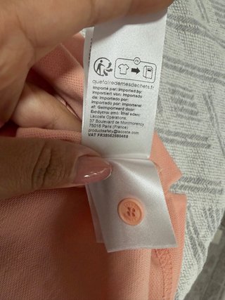 Polo Lacoste Talla M Naranja original