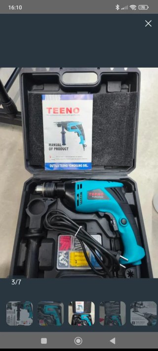 Taladro Percutor TEENO Profesional + Accesorios