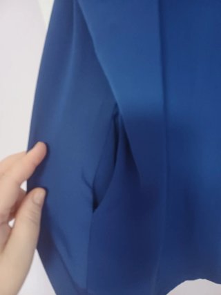 Vestido azul con bolsillos talla única