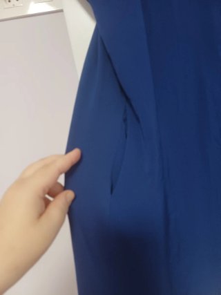 Vestido azul con bolsillos talla única