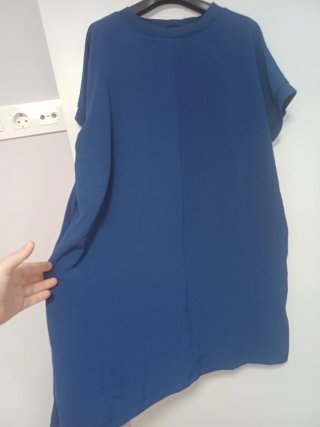 Vestido azul con bolsillos talla única