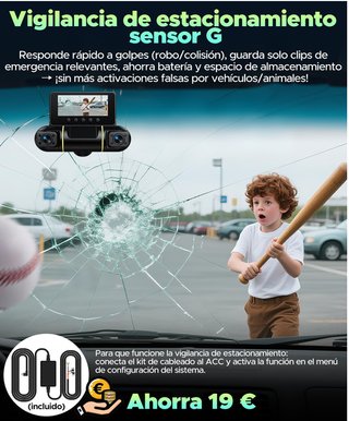 Dashcam 5G 360° con Tarjeta 128GB