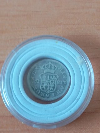 Moneda Plata España 1775 Encapsulada