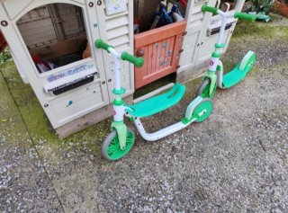 Patinete Bici Convertible 2 en 1 Verde Blanco