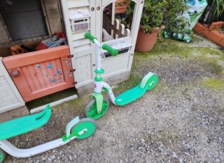 Patinete Bici Convertible 2 en 1 Verde Blanco
