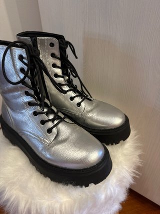 Botas Zara Plata Mujer