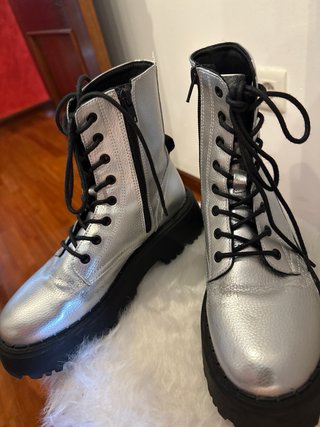 Botas Zara Plata Mujer