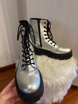 Botas Zara Plata Mujer