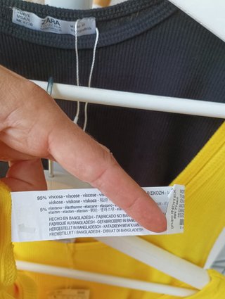 Camisetas negra y amarilla de zara talla L canalé